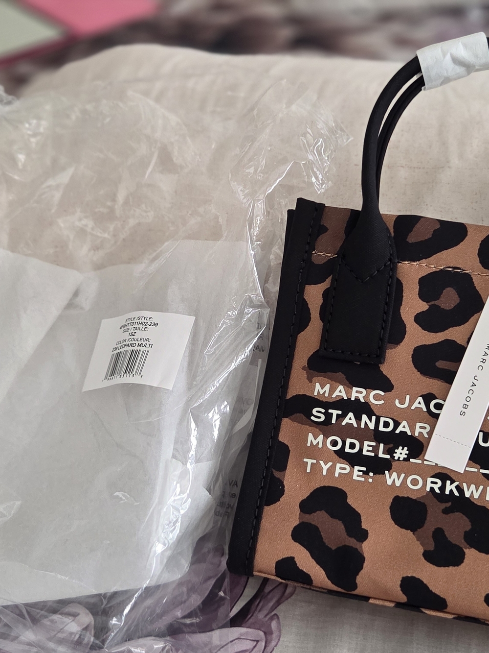 Marc Jacobs Leopard-Print Mini Tote in Brown and Black